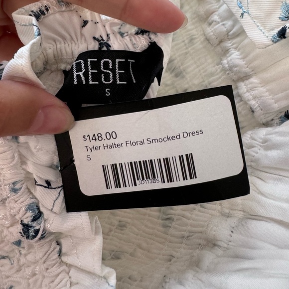 RESET Tyler Halter Floral Smocked Mini Dress - Picture 7 of 8